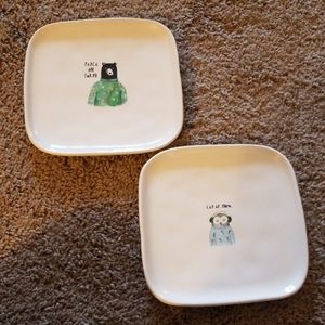 Rae Dunn Christmas plates